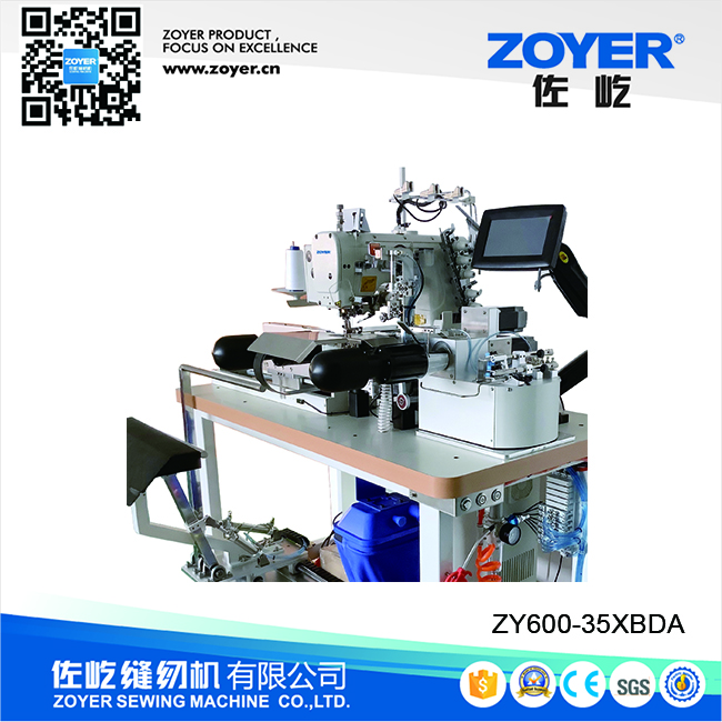 ZY600-35XBDAMacchina da cucire automatica ad alta efficienza con punto di copertura progettata per l'orlo inferiore di T-Shirt
